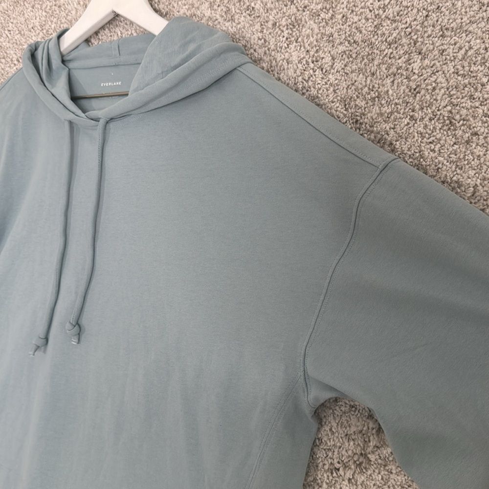 Everlane Light Blue Hoodie - Picture 3 of 12